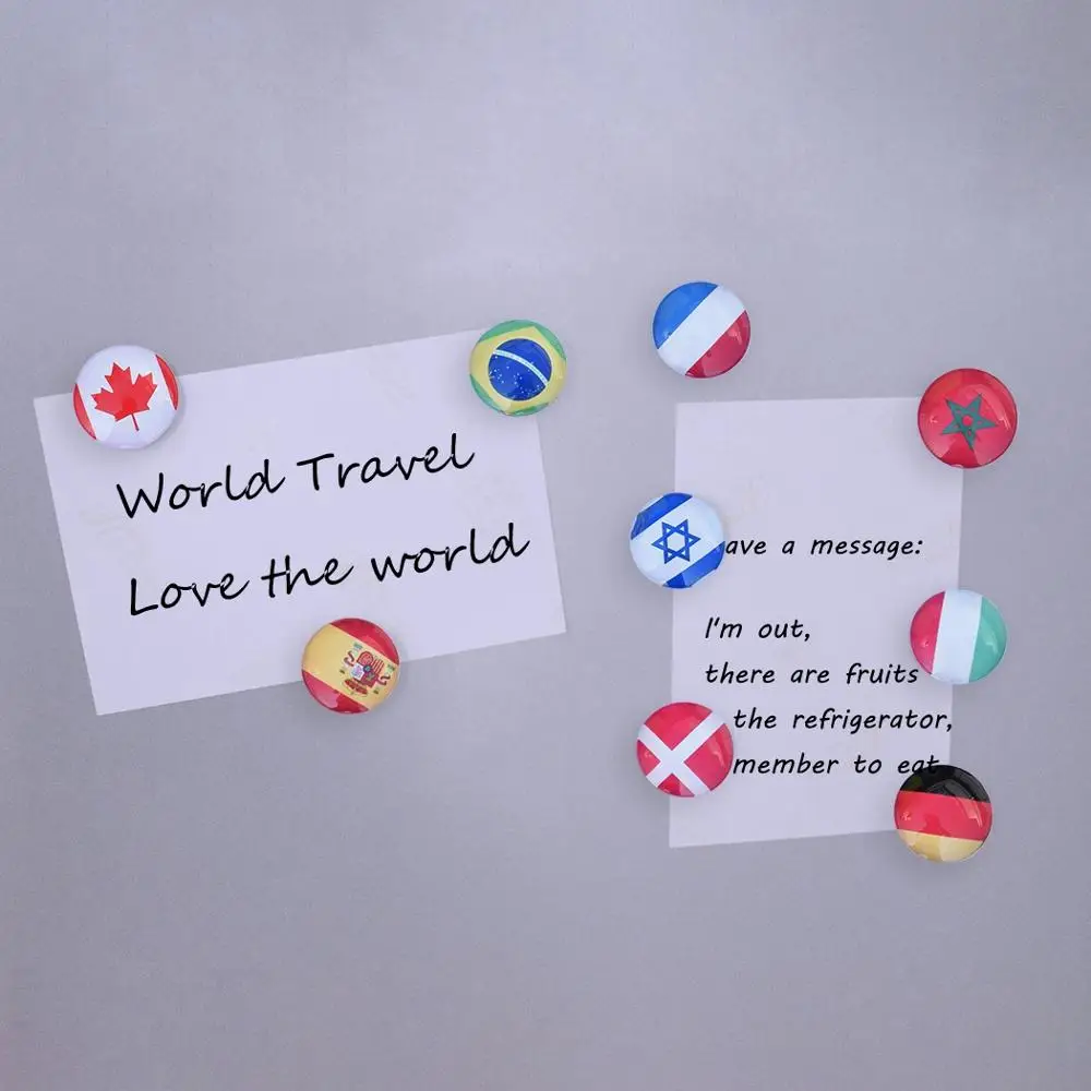 Magnetic Glass Fridge Magnet Flag Eastern European National Flag 30MM Russia Sweden Latina Poland magnetic fridge magnets magnetic fridge stickers refrigerator decor