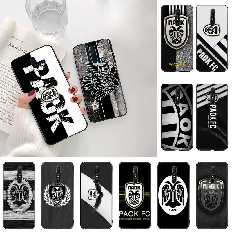 Paok Fc Салоники черный мягкий чехол для телефона из ТПУ Oppo A5 A9 2020 Reno2 z Renoace 3pro Realme5Pro |