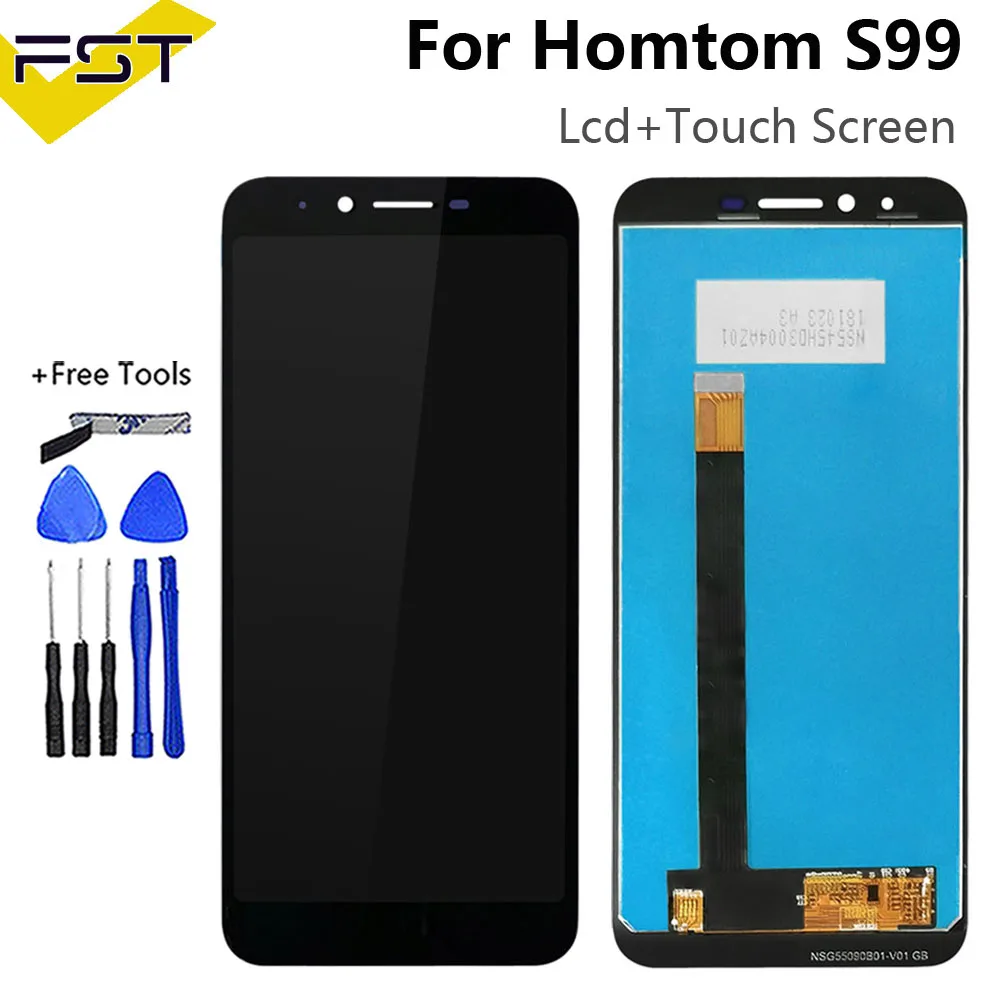 Для Homtom S99 ЖК дисплей Дисплей + кодирующий преобразователь сенсорного экрана в