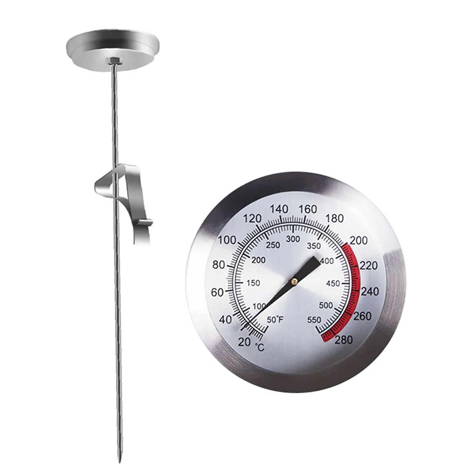 

Stainless Steel Gauge Grill Oven Thermometer Pocket Probe Thermometer For BBQ Fried Food Kitchen Cooking Instant Read Meat Gauge