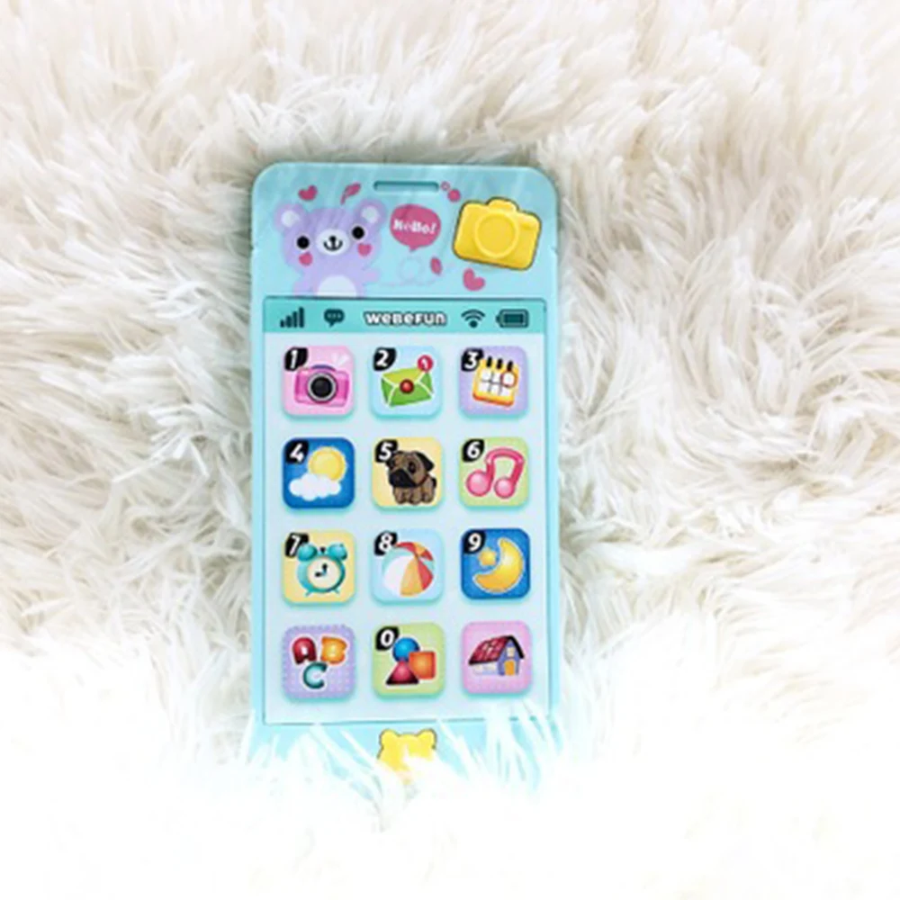 

Vocal Toys cartoon phone toy Baby simulation touch screen music mobile phone music kid educational Electronic story phone toy