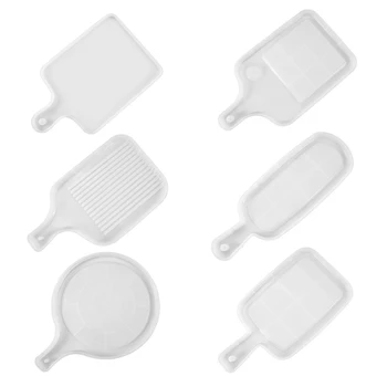 

Crystal Epoxy Resin Mold Tray Plate Casting Silicone Mould DIY Crafts Cup Mat Making Tool
