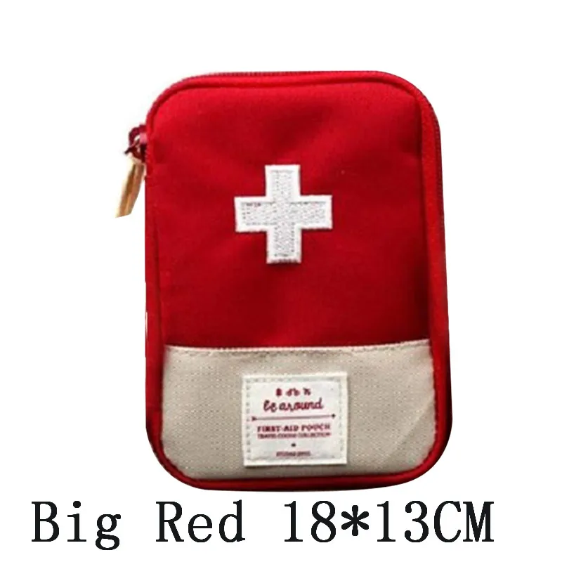 Large red 1 шт. портативная аптечка для путешествий, аптечка, маленькая медицинская коробка для дома, чехол для таблеток для выживания в чрезвычайных ситуациях S/L - Цвет: Large red