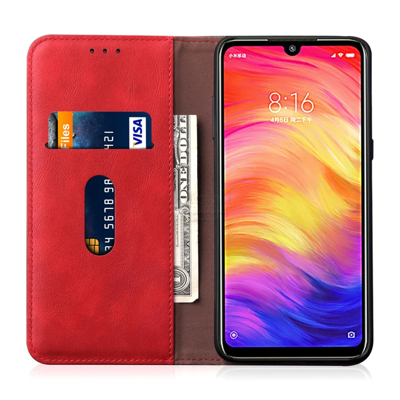 Винтажный кожаный чехол-книжка для Xiao mi Red mi Note 7 Pro, Роскошный кошелек с подставкой для карт, магнитный чехол-книжка для mi Red mi 7 7A, чехол, Fundas