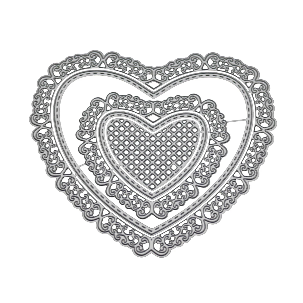 heart frame Новинка, металлическая рамка в форме сердца, трафареты для поделок, скрапбукинга, поделок, штампы для создания альбома, тиснение, бумага для поделок, высечки - Цвет: heart frame