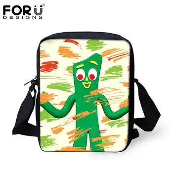 

FORUDESIGNS Cute Cartoon Print Small Crossbody Bags Girls Boys Shoulder Bag Kids School Bags Children Bookbag Mini Messenger Bag