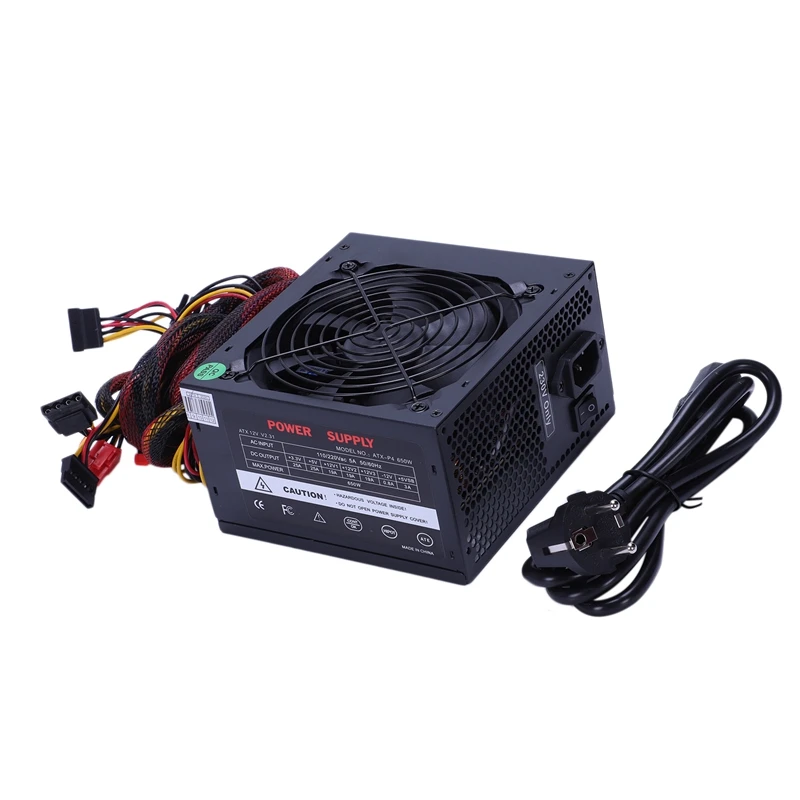 170-260V Макс 650W Питание Psu Pfc бесшумный вентилятор 24Pin 12V компьютер Sata консоль для ПК-игр с поддержкой Windows Питание для Intel Amd компьютер ЕС Pl