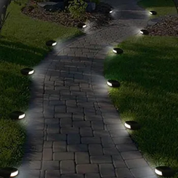 

CLAITE Outdoor Waterproof LED Solar Garden Stone Lights White Light Street Lamp for Lawn Pathway Square Fence Landscape