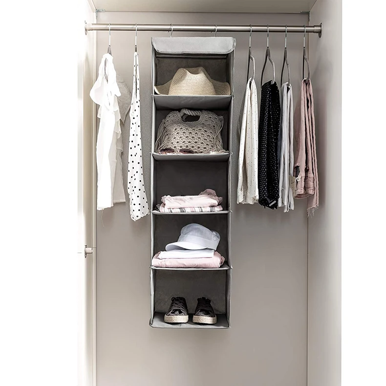  5-Shelf Fabric Closet Hanging (1)