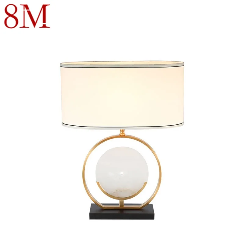 

8M Modern LED Table Lamp Luxury Design E27 White Marble Desk Light Home LED Decorative For Foyer Living Room Office Bedroom