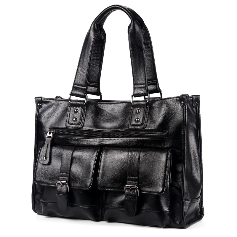 

New Style Korean MEN'S Handbag Fashion Casual Bag Multi-functional Large-Volume pi zhi bao Briefcase Casual Men's