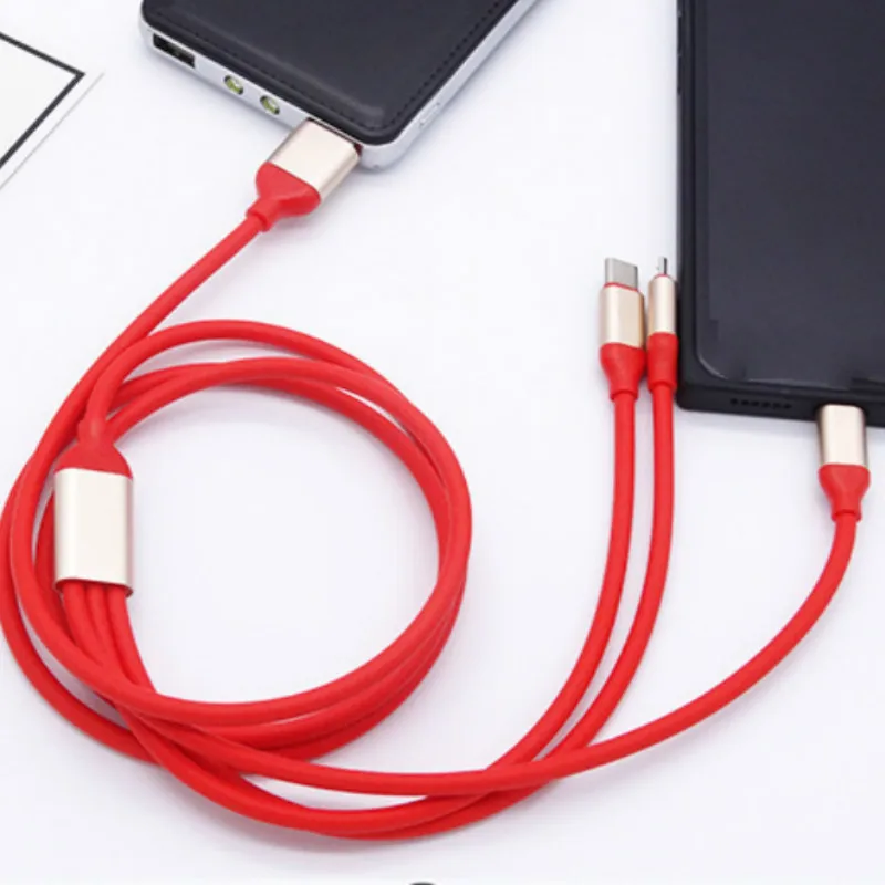 3 в 1 мульти usb type C зарядный кабель для iPhone sony сотовый телефон смартфон Micro USB зарядное устройство Kabel Cabo несколько USB C Line1.2m