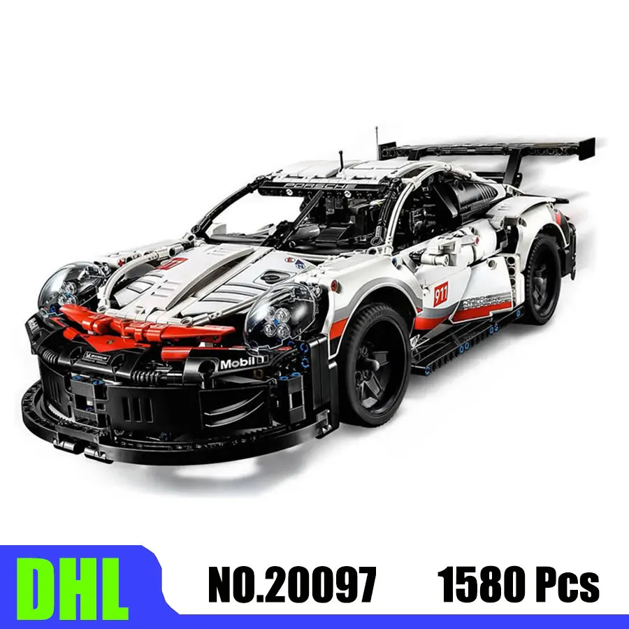 

Technic series 20097 Formula Racing Car 911 RSR Model Building Blocks 90066 Compatible 42096 1580pcs Christmas Toys Gift