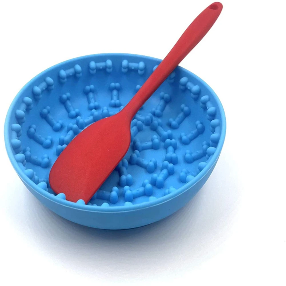 Eating Tableware Puppy Food Bowl Anti Choking Silicone Bath Distraction Pet Slow Lick Mat with Suction Cup | Дом и сад