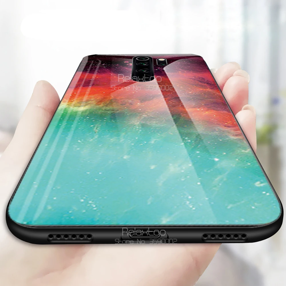 Чехол с градиентным закаленным стеклом для телефона Xiaomi Redmi Note 8 Pro чехол T 8A note8 t
