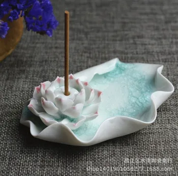 

Creative Ceramic Lotus Incense Burners Stick Incense Holder Censer Household Aroma Sticks Incienso Quemador Home Decor BE50IN