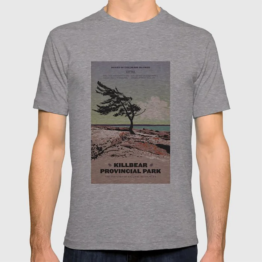 Killbear Provincial Park футболка векторный пейзаж графический дизайн Винтажный killbear provincial park pine грузинский