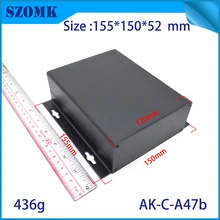 10 шт. 155*150*52 мм szomk черный прессованный промышленный алюминиевая распределительная корпус для pcb анодированный закрывающийся алюминиевый ящик