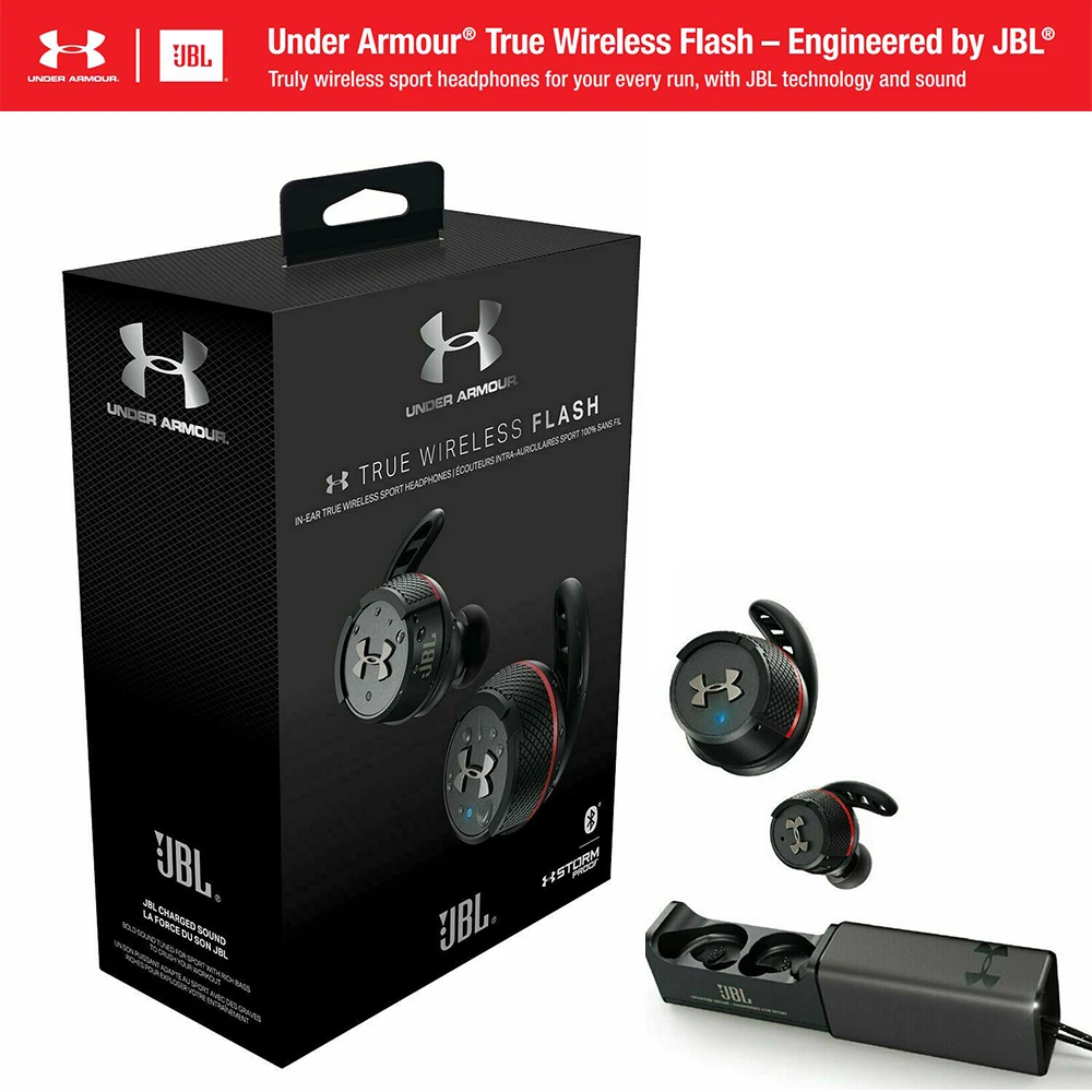 Estoy orgulloso Entrelazamiento camino JBL Under Armour auriculares inalámbricos intrauditivos, audífonos  deportivos estéreo con Bluetooth, resistentes al agua, con caja de carga y  micrófono|Auriculares y audífonos| - AliExpress