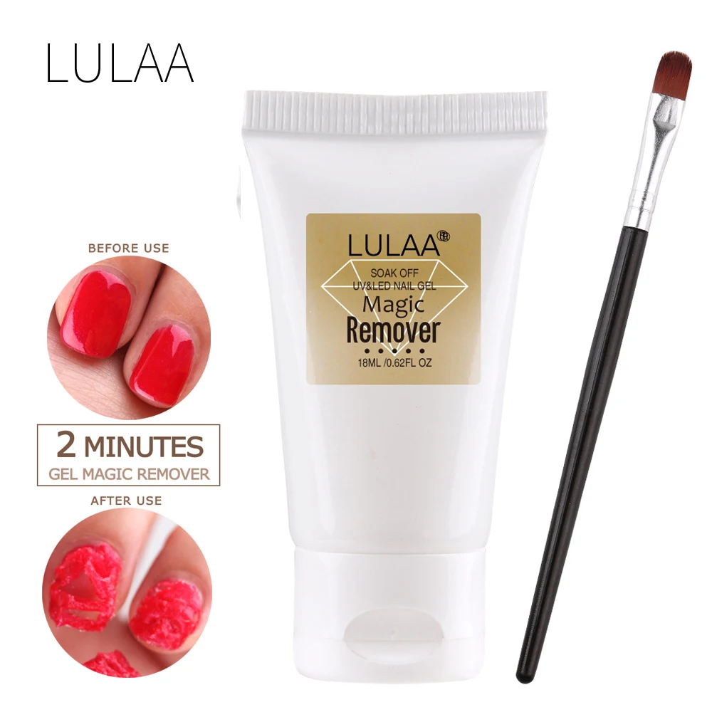 

LULAA 48ml/18ml with Brush Magica UV Gel UV Nail Polish Remover To Remove Sticky Layer Degreaser Gel for Nail Art Primer Lacquer