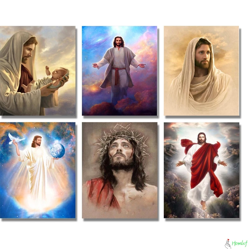 5D Icons Diamond Painting Religion Full Picture of Rhinestones Mosaic Icon Jesus Christ Needlework Christmas Gift | Дом и сад
