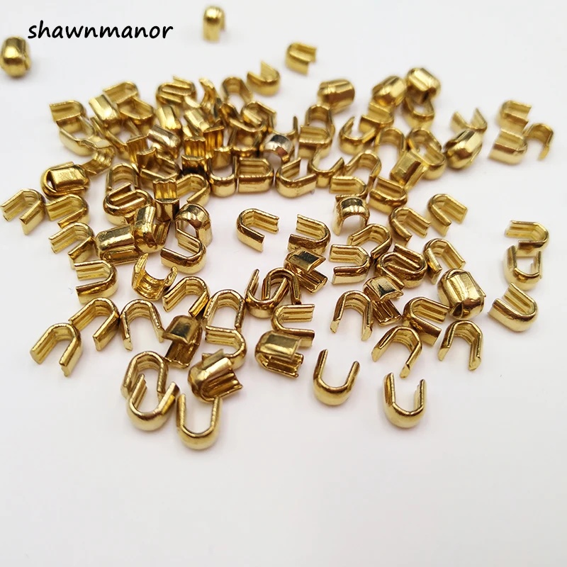 Top Zipper Stopper for DIY Repair, Metal Zipper Slider, Gold Color, 5 #, 100Sets