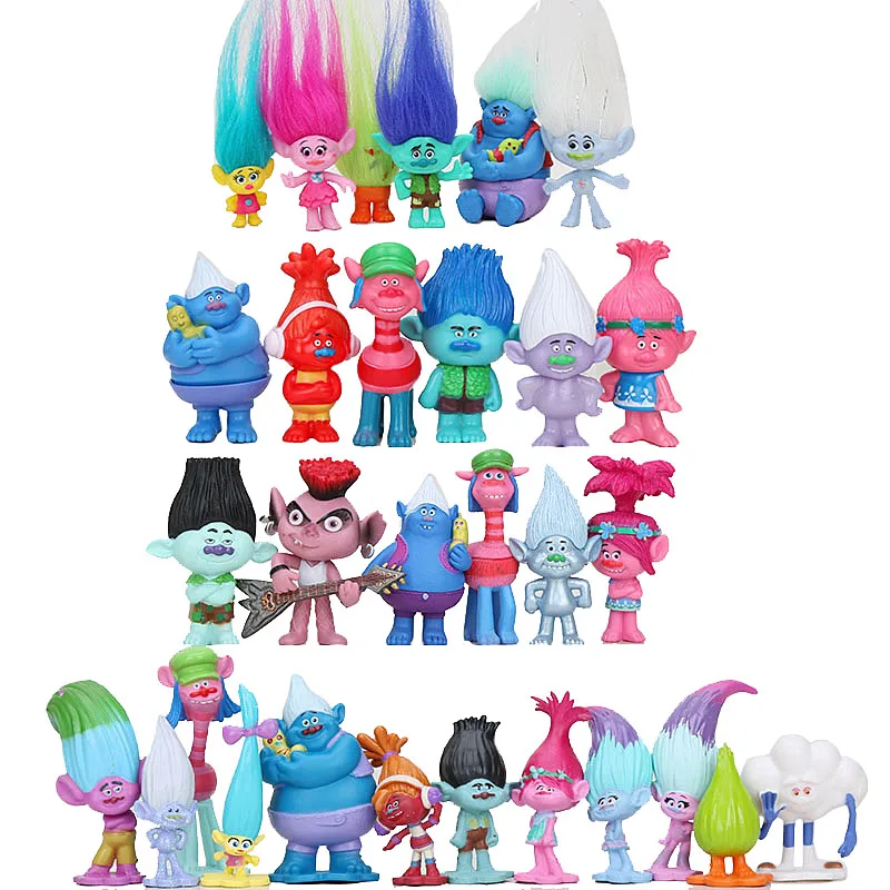 6 шт./компл. Hasbro Trolls игрушки фигурку Poppy филиал Biggie Guy Diamond Smidge Облако живая природа