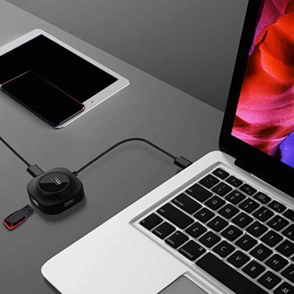 Usb-хаб, мульти-USB 3,0/2,0, разветвитель, 4 порта, компьютер, USB, расширитель, адаптер для ноутбука, 100 см, кабель, одно сопротивление, четыре расширителя