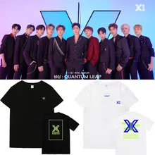 X ONE Quantum Leap концертная поддержка хлопковая Футболка Производство x 101 свободная футболка для мужчин и женщин Студенческая рубашка Minhee модная футболка