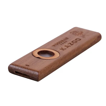 

Wooden Kazoo Professional Guitar Partner Music Lover Mouth Flute Portable Durable Musical Instrument Party Kids Gift Mini