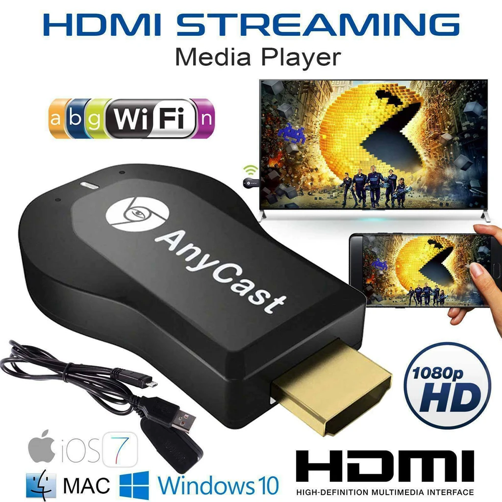 Многофункциональный 1080P HDMI AnyCast Поддержка DLNA AirPlay Miracast Wifi Дисплей приемник ключ для IOS Android