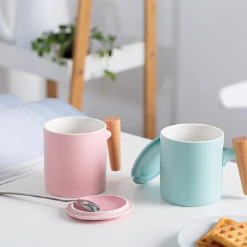 

Cup Creative Personality Trend Ceramic Mug Mug with Lid Tea Cup Coffee Cup Couple Water Cup Mugs Coffee Cups Pottery Set 360ML