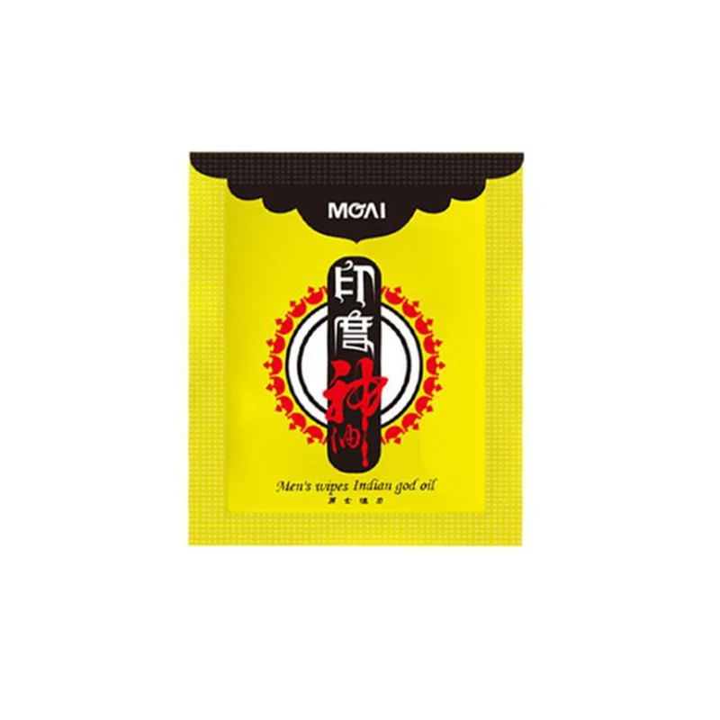 1pcs New Indian God Oil Wipes Retardante Sex Ejaculation Delay Wipes Sexual Wet Tissue Wipes for Men Lasting Prolongator for Men
