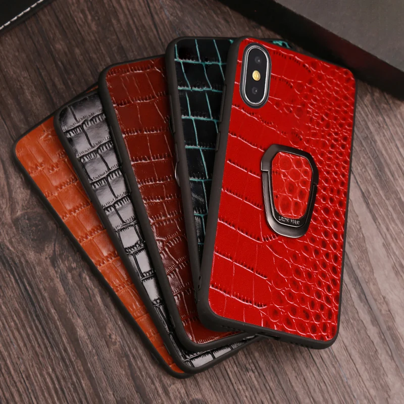 Роскошный чехол для телефона для IPhone X с текстурой крокодила, кронштейн для iPhone 6, 6s, 7, 8, XR, Xs Max Plus, 6 P, 7 P, 8 P, задняя крышка для телефона