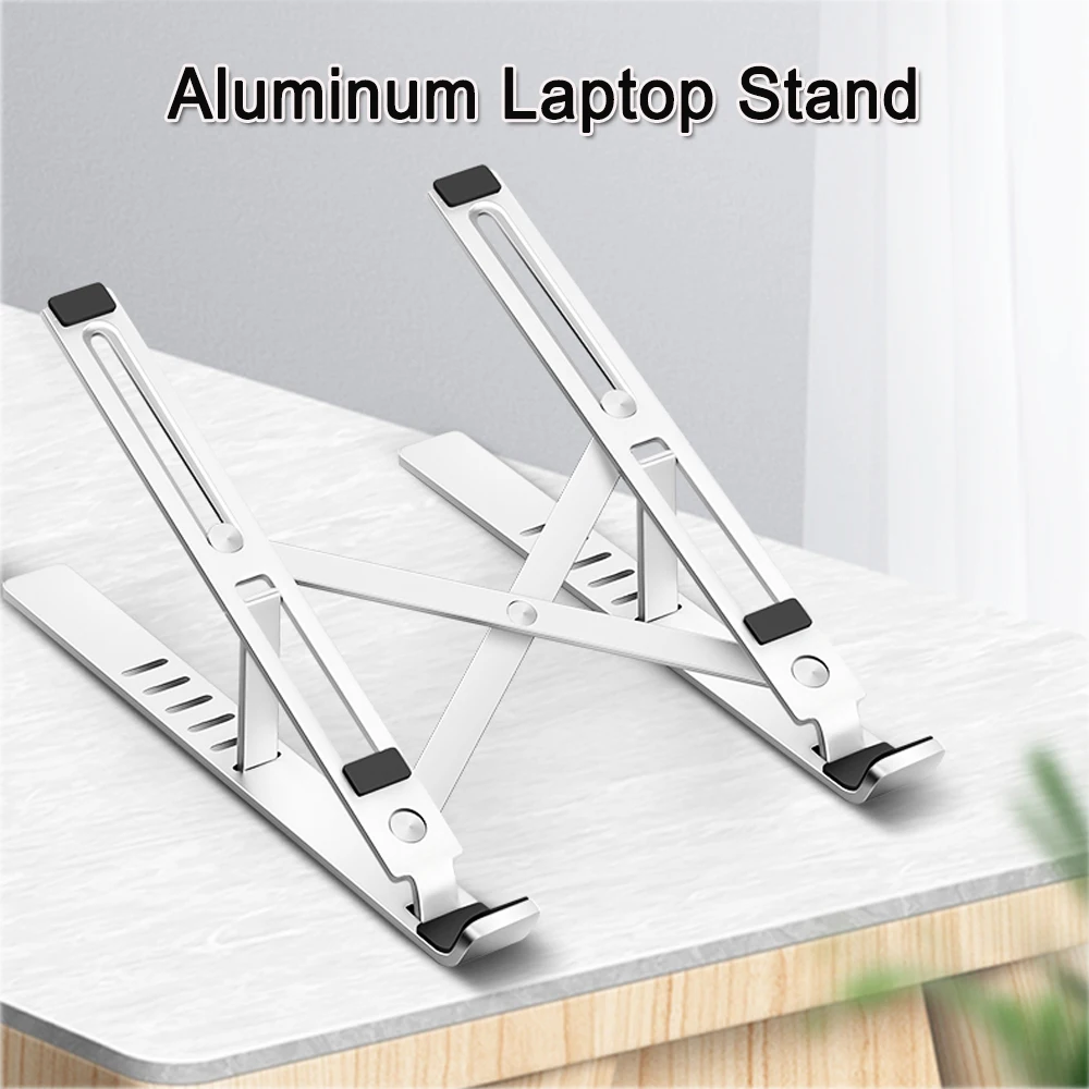 

Foldable Laptop Stand Aluminum Notebook Stand Portable Laptop Holder Support MacBook Pro HP ipad Tablet Stand Laptop Cooling Pad