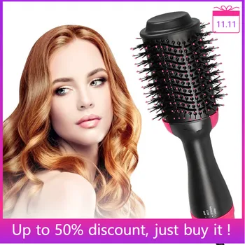 

Hair Straightener Curler Comb Hot Air Brush One-Step Hair Dryer Styling Brush Hair Volumizer Dropship Hot Air Brush