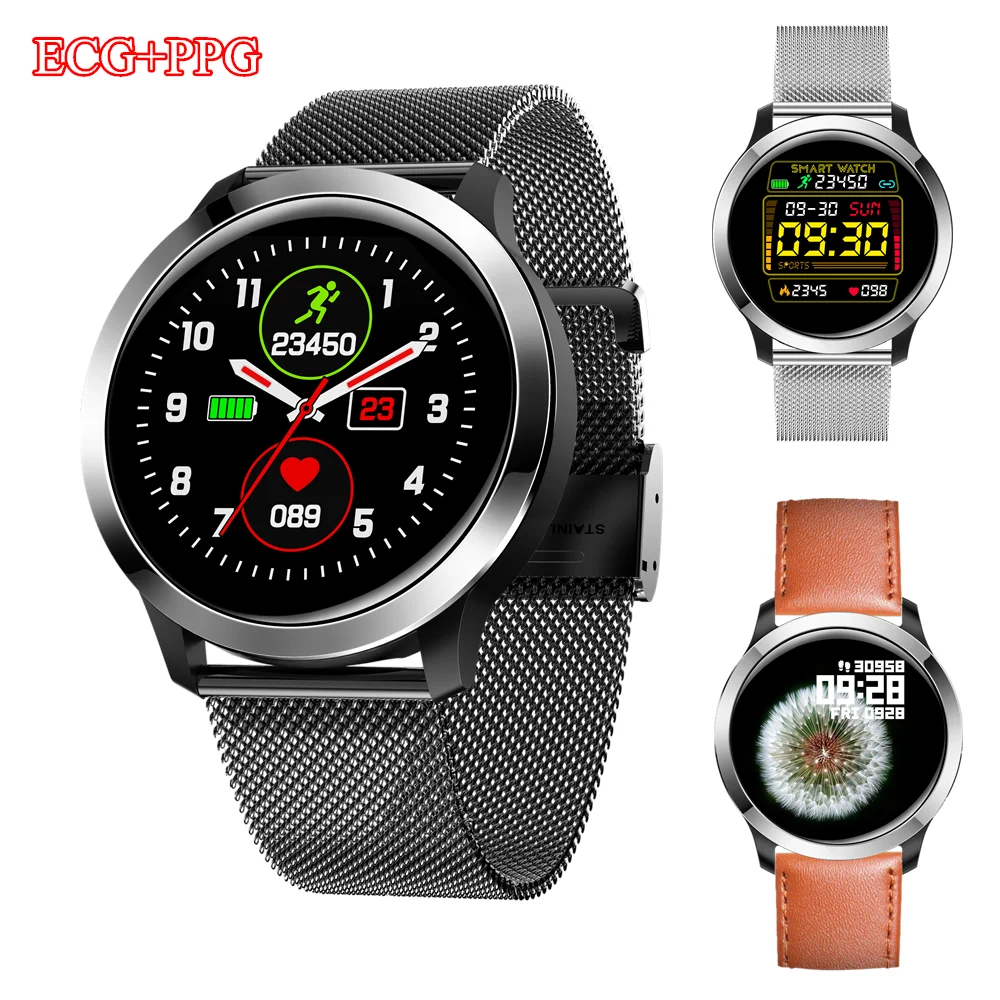 ONEVAN B70 ЭКГ PPG умные часы пульсометр кровяное давление кислородный монитор фитнес-Браслет Водонепроницаемый для мужчин и женщин Relogio Smart