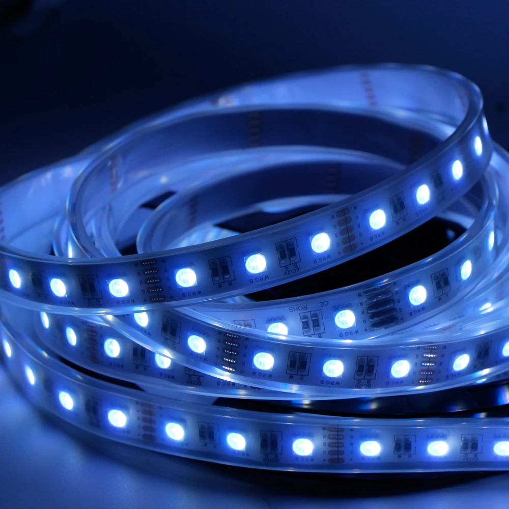 Светодиодная ленсветильник SMD 5050 RGB + белый/теплый белый 12 мм 4 цвета в 1 м 5 60