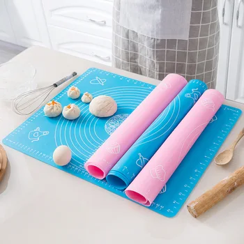 

Non-Stick Silicone Dough Mat Pizza baking Pad Kneading Baking Pastry Rolling Mat Sheet With Scale Bakeware Liners