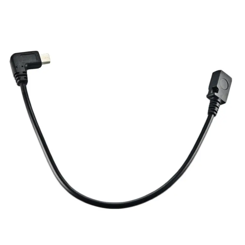 USB 3,1 type C 90 градусов под прямым углом штекер Micro USB 2,0 Тип B прямой Женский конвертер адаптер кабель удлинитель