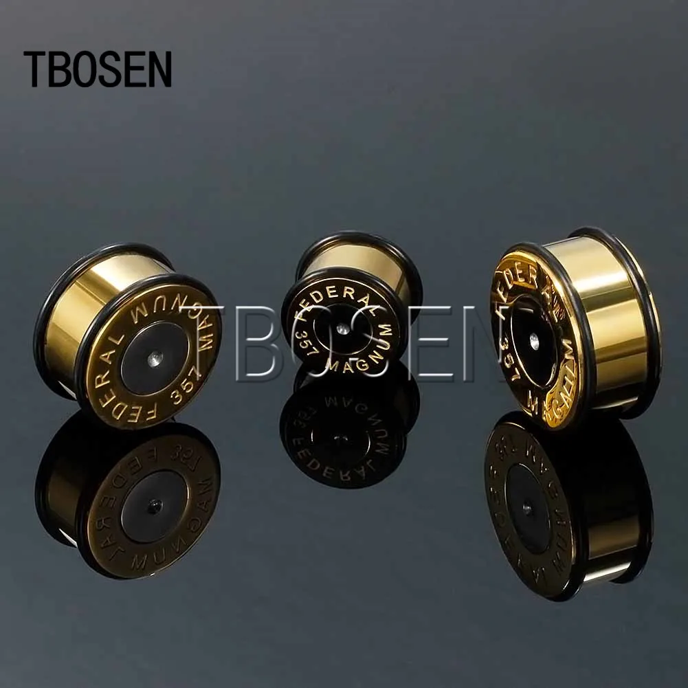 TBOSEN серьги для пирсинга, тоннели, растягивающиеся, нержавеющая сталь, модные ювелирные расширители для тела, серьги 6 мм, 16 мм, 0 г, 00 г, 2 шт