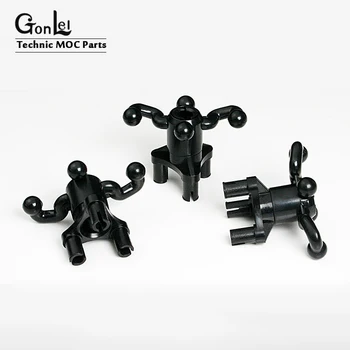 

10Pcs/lot Technic Steering Parts 32495c01 Technic 4 Ball Joint Steering Arm With 3 Pin Base MOC Building Blocks Bricks Diy Toys