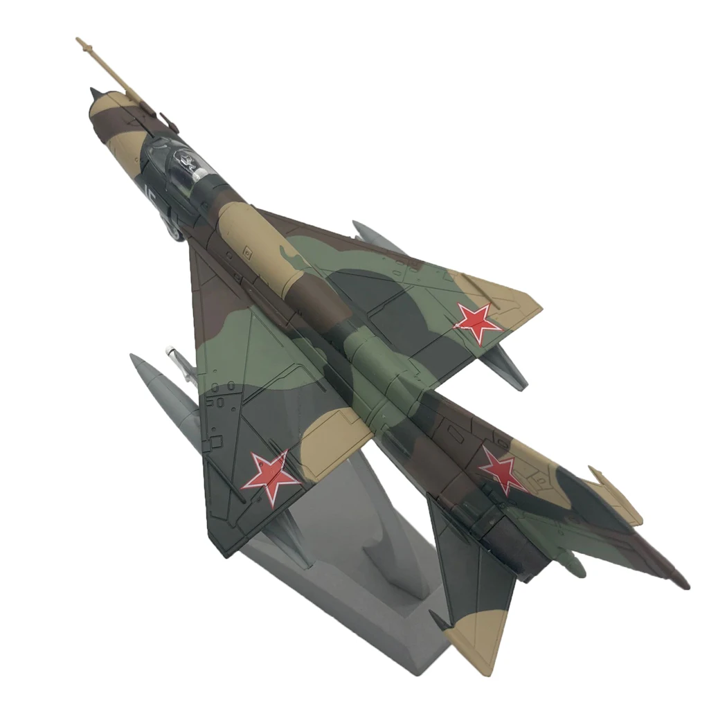 1:100 MIG-21 Fighter Aircraft Army Model & Dispaly Stand Room Decor 21x10cm