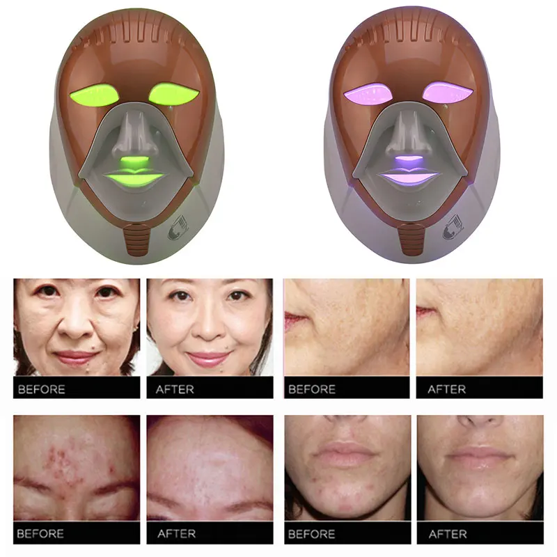 

Light Therapy Mask Led Facial Mask Light Facial Mask Pretty Electric Gold 7 Colors for Anti-Wrinkles Skin Care Deep Cleansing