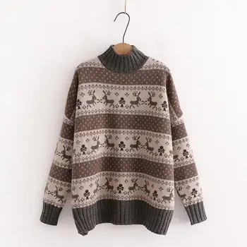 

Cthink Good Quality Winter Geometric Sweater Women O Neck Regular Pullovers Stylish Fashion Autumn 2020 Korean Female Sweaters