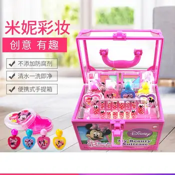 

Original Disney Children's Cosmetics Minnie Princess Set Children's Makeup Suitcase Girl Play House Toy Set D22155