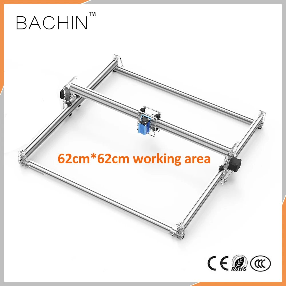 

62cmx62cm DIY Laser Cutter Engraving Machine Kit EleksLaser Mega Laser Engraver Wood Router