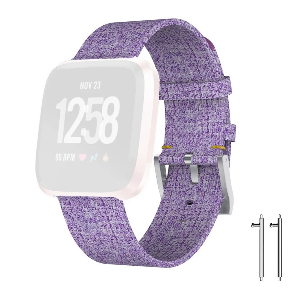 Для Fitbit Versa 2 роскошные тканые аксессуары для замены ткани ремешок на запястье часы ремни Смарт-часы долговечные аксессуары#907