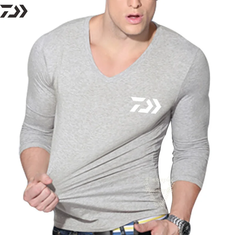 Daiwa новая термальная одежда для рыбалки летняя анти-пот о/v-образная горловина однотонная рыболовная дышащая рубашка мужской костюм для велоспорта на открытом воздухе