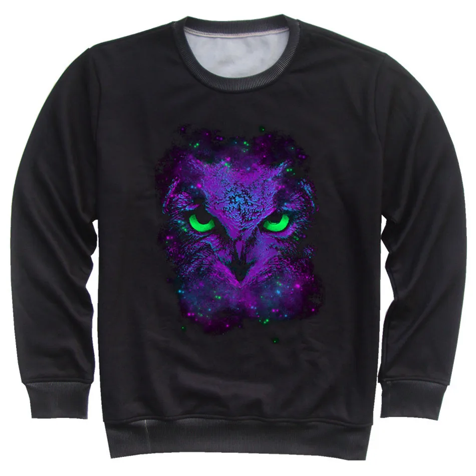 Children 3D Sweatshirts Animal Cat Rose Skull Paint Galaxy Moon Shark Owl Printed Boys Girls Black Hoodies Kids Pullovers 4T-13T - Цвет: picture show B-288